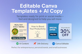 design premium canva templates with strategic copy