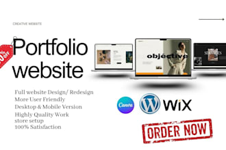 canva portfolio design, wix portfolio, redesign wordpress portfolio redesign