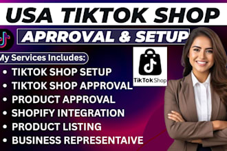create USA tiktok shop setup tiktok shop USA tiktok shop business representative