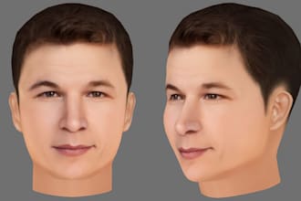 sculpt print ready head sculpting, 3d head bust, 3d bust model, 3d head model