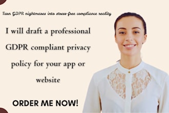 draft a professional gdpr compliant privacy policy for your app or website