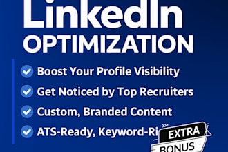 write an optimized linkedin profile