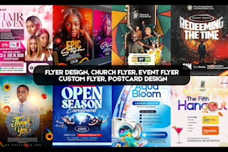 design church flyer, event flyer, business flyer, custom flyers and postcards