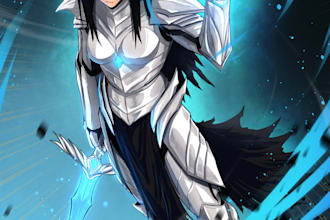 draw your character in anime shonen style