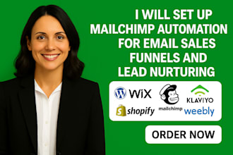 set up mailchimp automations for email sales funnels and lead nurturing