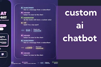 build a professsional and great custom ai chatbot for your website or business