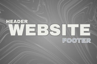 design or fix header, footer, megamenu for wordpress website