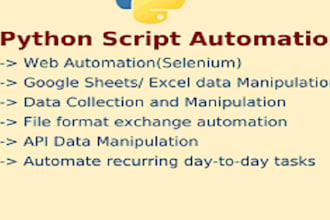 automate web crawling , python java script , selenium bot, web scraping