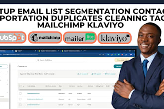 do email list segmentation contact importation cleaning tags mailchimp klaviyo