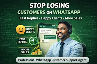 be your whatsapp customer support agent and handle client messages