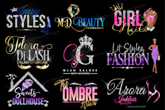 do beauty fashion luxury cosmetics clothing hair nails and signature logo design