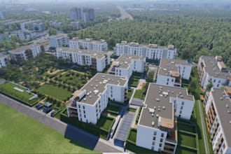 rebuild 3d real estate property,site landscape,master plan,city map,d5 rendering