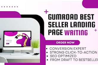 do gumroad sales page copywriting gumroad landing page design gumroad SEO