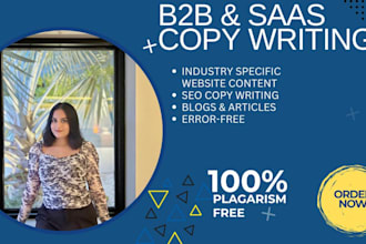 do engaging copywriting, b2b or saas for your website