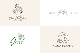 do minimalist feminine chic boho hand drawn luxurious logo design for business