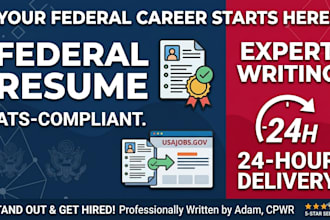 write an ats federal resume writing in 24 hours