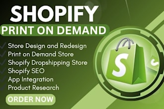 set up your shopify print on demand store with printful or printify