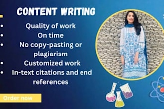 create high quality reports and articles in biotechnology or biochemistry