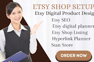 setup etsy shop design etsy digital products etsy digital planner etsy shop