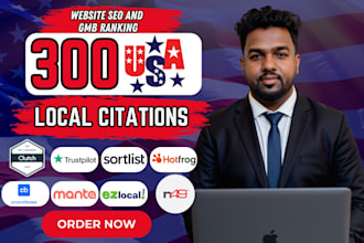 create 300 powerful best USA local citations