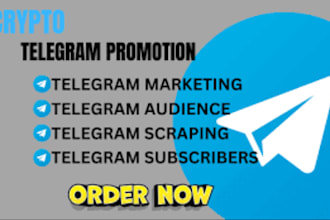 promote your crypto coin or token to targeted telegram communities