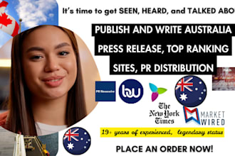 publish and write australia press release, top ranking sites, PR distribution