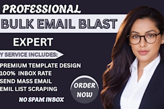 send 25k bulk email blast ,send mass cold emails with no spam inbox