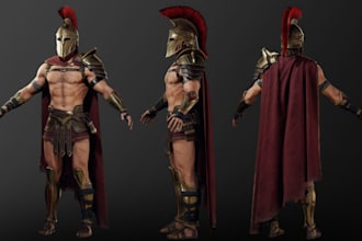 create 3d game character, fix 3d asset, animate 3d model, ue rig,metahuman model