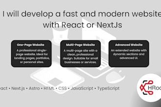 build a modern website or ecommerce store with react