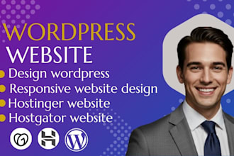 design wordpress website on hostinger bluehost  dreamhost interserver hostgator