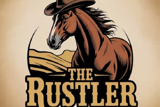 design high quality horse cowboy western logo