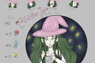 design custom twitch emotes, sub badges, and pfp