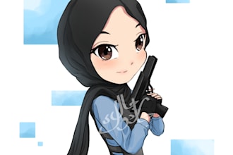 draw your cute custom chibi art for profile picture or gift