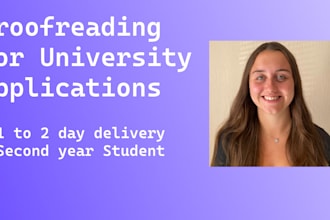 proof read your application for university or college