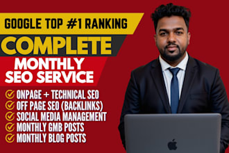 provide full SEO service monthly with white hat techniques