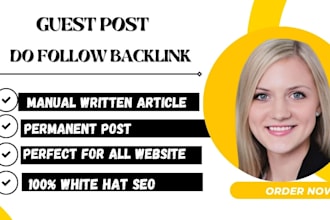 write and publish guest post backlink article on high da site