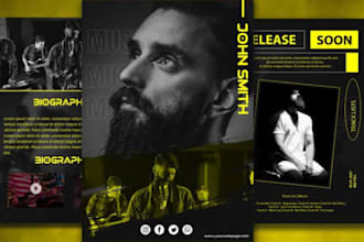 design professional artist epk, press kit, one sheet, speaker sheet and media