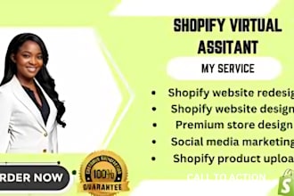 be your shopify virtual assistant and shopify store manager for shopify website