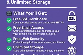 host your wordpress website with free email, SSL, backups