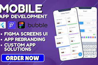 build flutter mobile app flutterflow android mobile app bubble ios app figma ui
