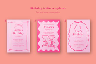 design a customised invitation for birthdays