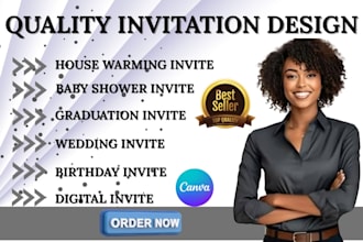 design unique custom editable invitations for weddings, showers, greeting card