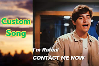 be your edm singer, pop ballad, acoustic male singer in english or spanish