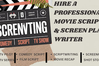 do movie script writing screenwriting TV series feature film comedy scriptwriter