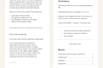 format and organize your word, google docs, or PDF content professionall