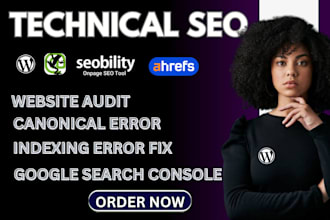 fix technical SEO, SSL, redirection, indexing, broken links, and canonical error