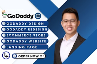 design godaddy landing page, clickfunnel landing page, godaddy website, cf