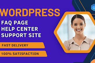 wordpress faq page help center support ecommerce website