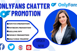 onlyfans chatter fansly fanvue patreon page promotion and twitter marketing