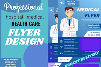 design medical, dental, hospital, healthcare, clinic informative flyer